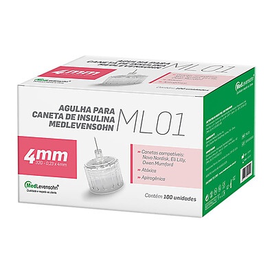 Agulha Descartável MedLevensohn 4mm – 100 Unidades