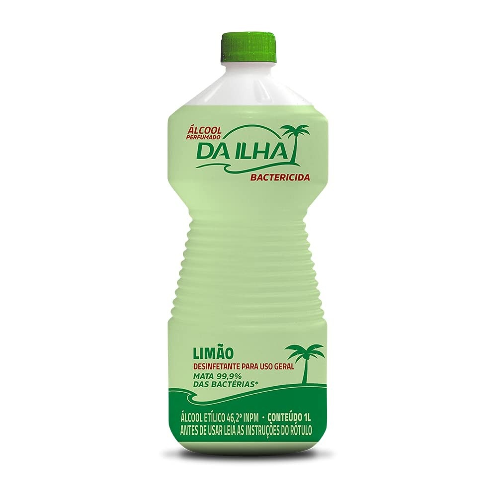 Álcool 46° INPM Da Ilha 1L - Potente Desinfetante e Bactericida para Limpeza Total