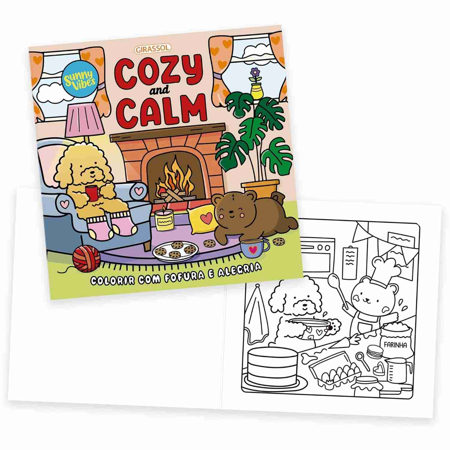 Livro de Colorir Sunny Vibes: Alegria e Calmaria para Criar com Fofura