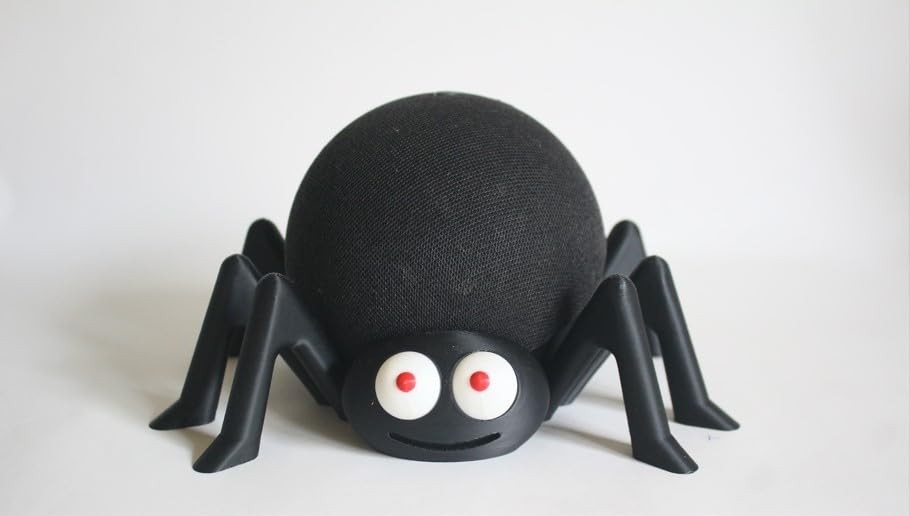 Suporte Alexa Echo Dot 4° e 5° Geração Modelo Aranha com Olhos Vermelhos - Impressão 3D
