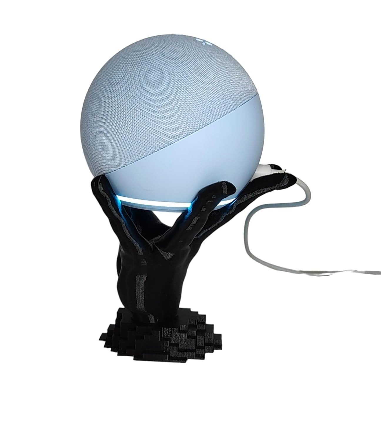 Suporte Mão Alexa Echo Dot 4/5 - Base Quadrada Preta: Estilo e Funcionalidade