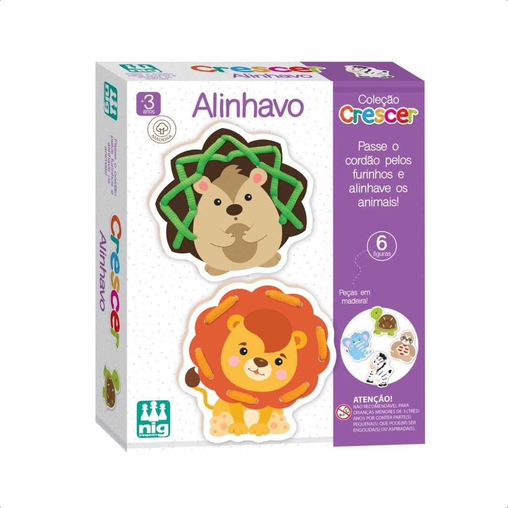 Alinhavo Crescer: Jogo Educativo Animais NIG