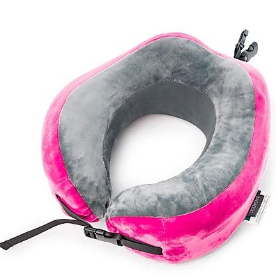 Almofada de Pescoço Compacta Flex Rosa – Conforto Total em Viagens