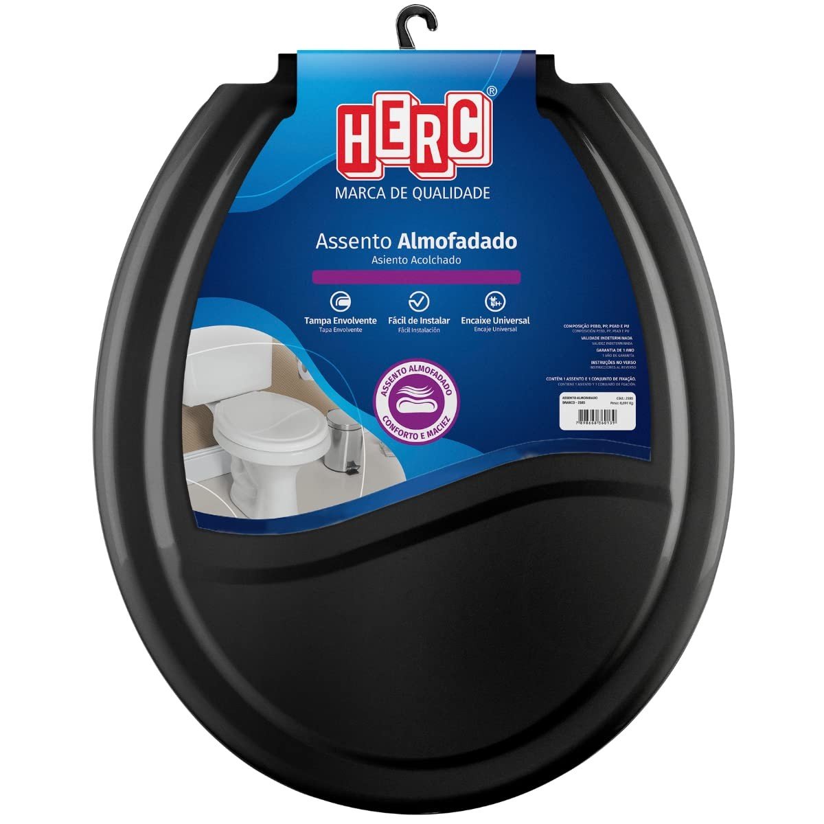 Assento Almofadado Ergonômico Preto – Conforto e Estilo para Qualquer Ambiente