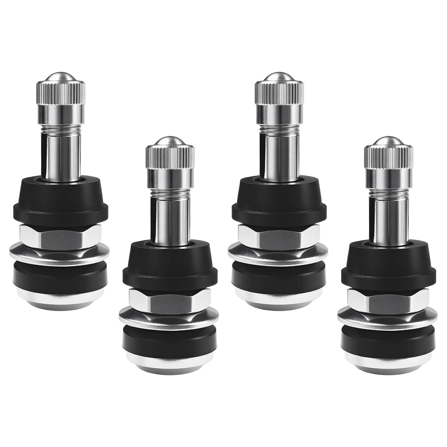 4 Hastes de Válvula TR416 de Metal para Pneus Sem Câmara - Alta Pressão e Durabilidade Universal