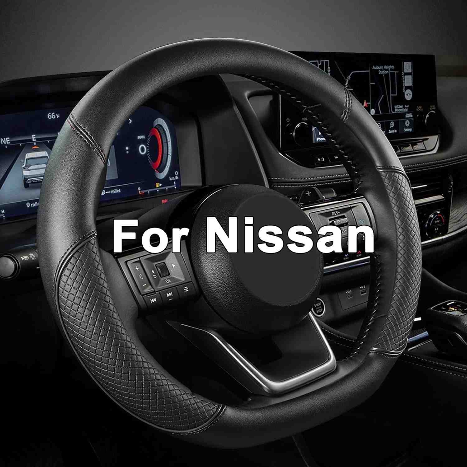 Capa de Volante GIANT PANDA D-Shape: Estilo e Segurança para Nissan Rogue, Kicks, Altima e Sentra