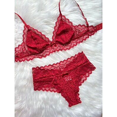 Kit 3 Lingerie Sexy Sem Bojo + Hot Pants Cós Alto