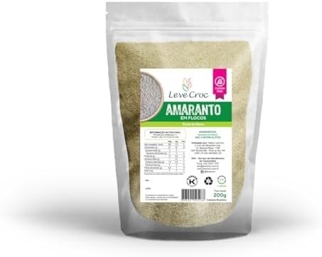 Amaranto sem glúten em flocos Leve Croc 200g