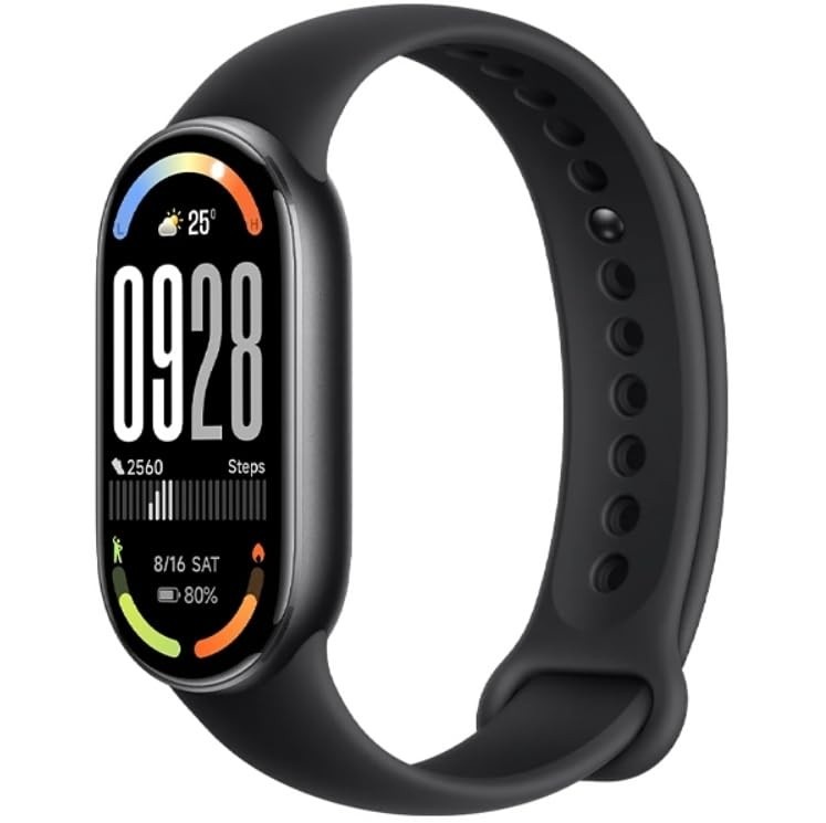 Relógio Inteligente Mi Band 10 (Global) - Pulseira Fitness AMOLED 1.72" Impermeável, 150 Modos Esportivos (Preto)