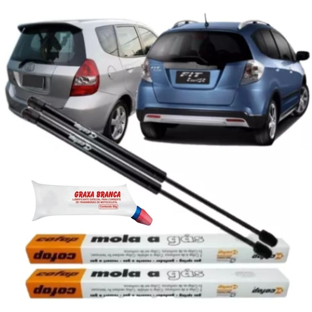 Combo Amortecedores Porta Malas Honda Fit 2004-2016 Original Cofap + Graxa Branca