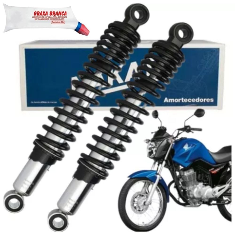 Combo Amortecedores Nakata CG Titan Fan 150 (2004-2016) + Graxa Premium