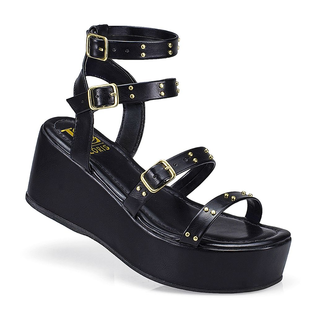 Anabela Flatform Spyke: Estilo e Conforto!