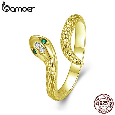 Anel Cobra Bamoer: Elegância em Prata 925