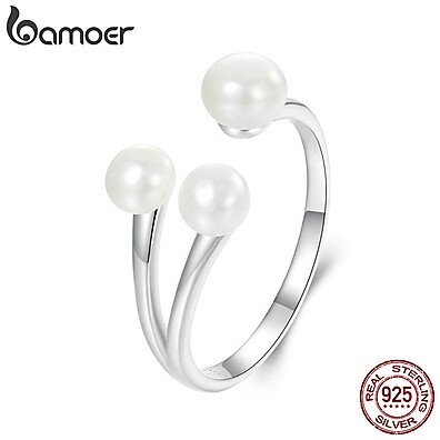 Anel de Prata 925 com Pérola Ajustável – Elegante e Ideal para Presente