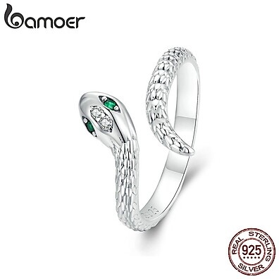 Anel Viper Bamoer 925: Elegância em Prata