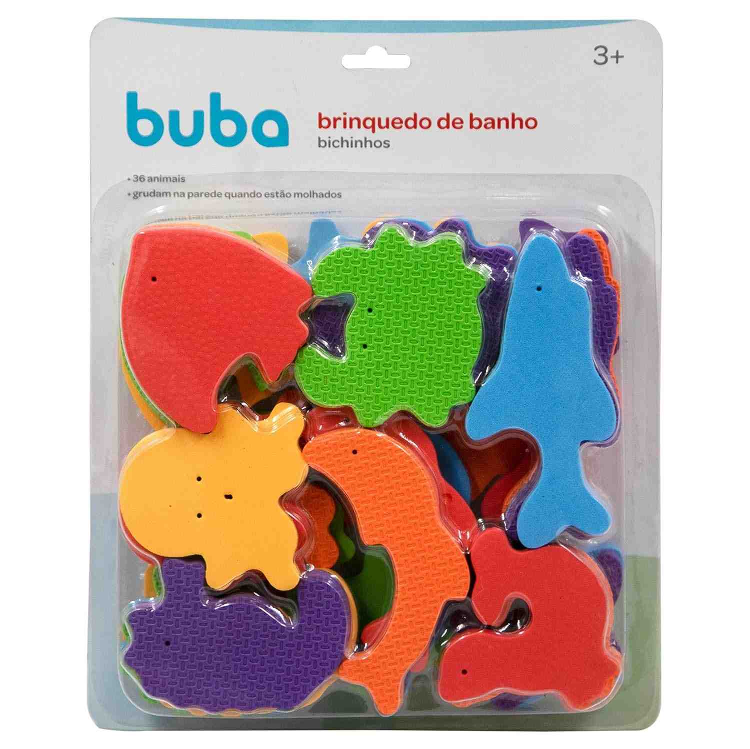 Brinquedo de Banho Bichinhos da Buba - 36 Animais que Grudam na Parede