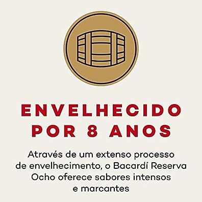 Bacardi Reserva Ocho 8 Anos: Rum Premium 750ml