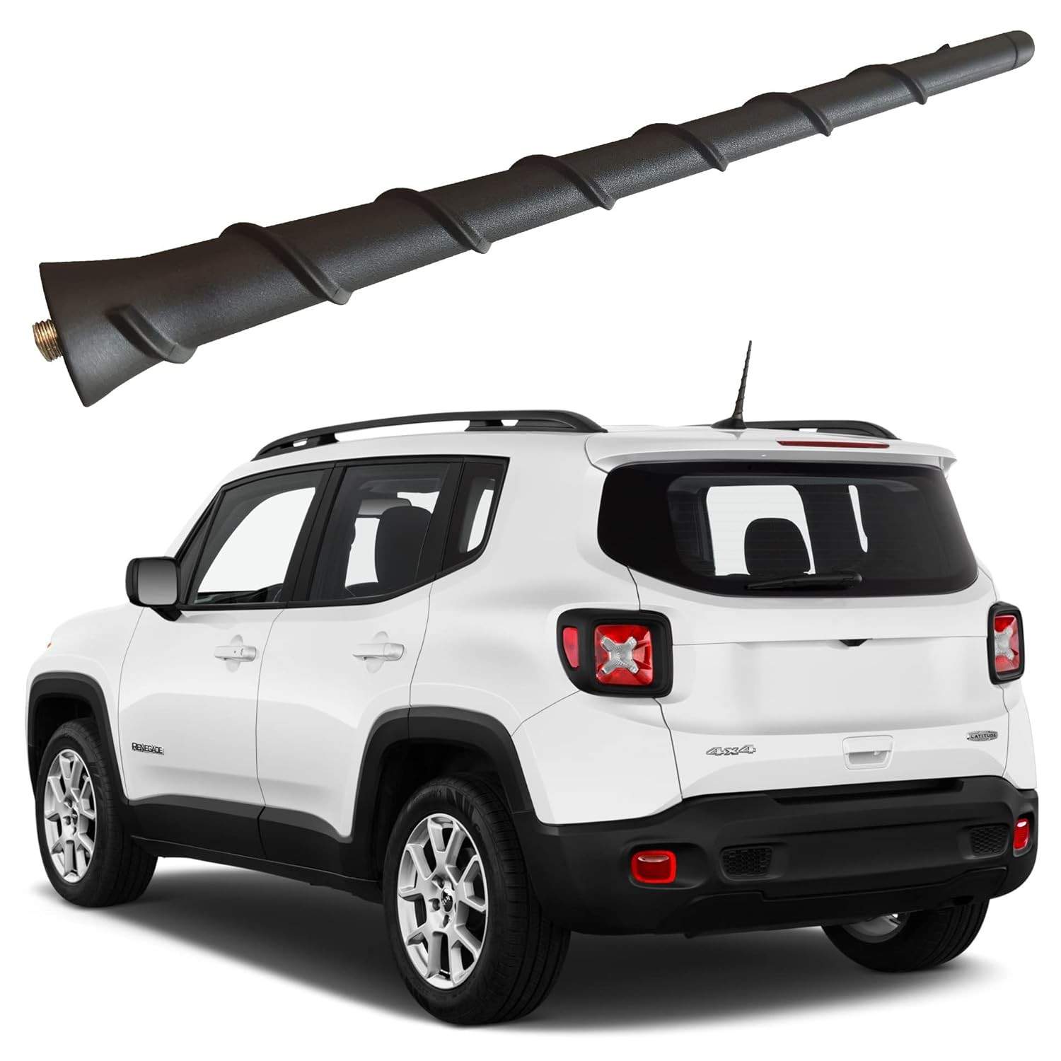 Antena de Rádio MINILAOMA Preta para Jeep Renegade (2015-2022) - Recepção Amplificada