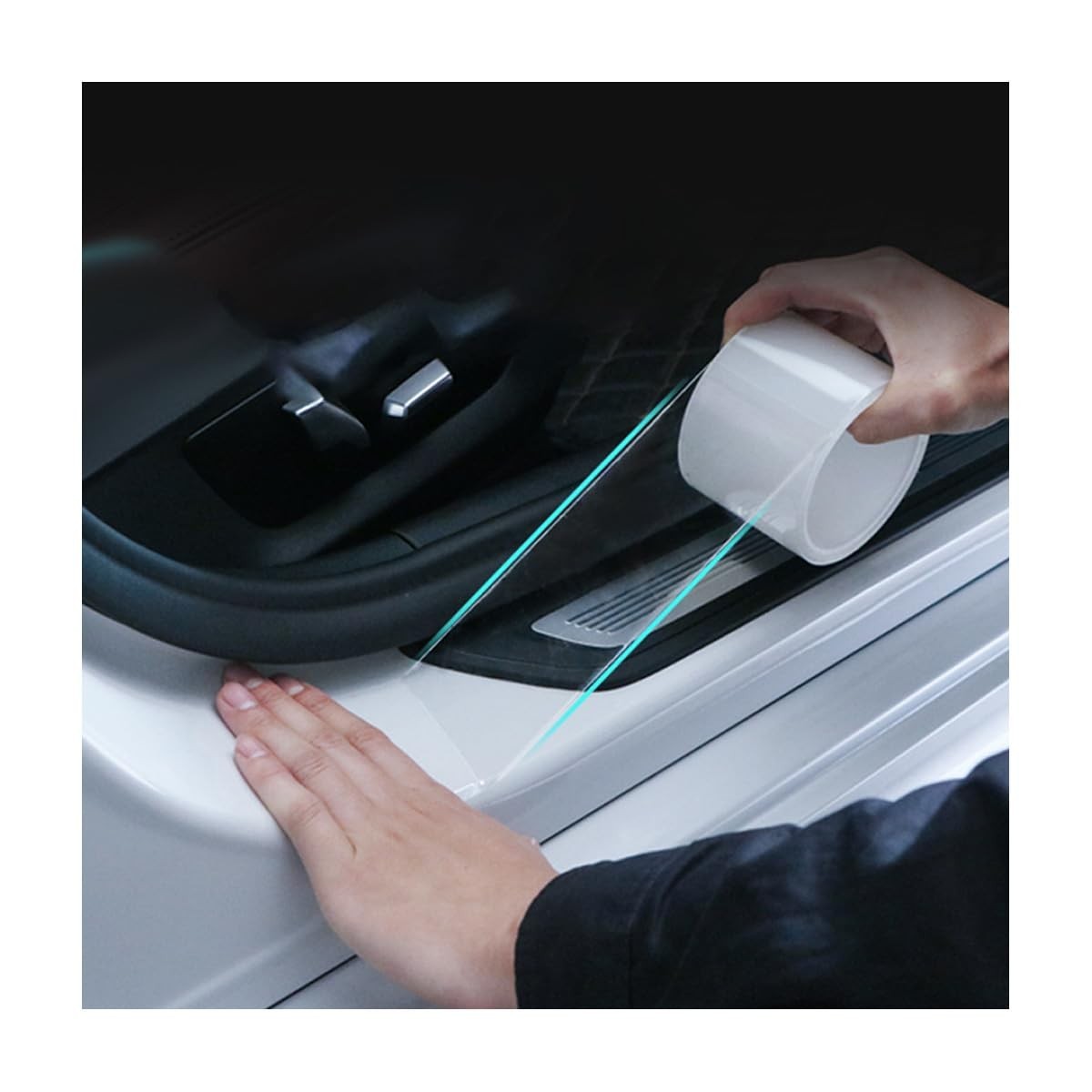 Protetor de Soleira Universal para Carro: Proteção Anticolisão e Antirrisco Transparente