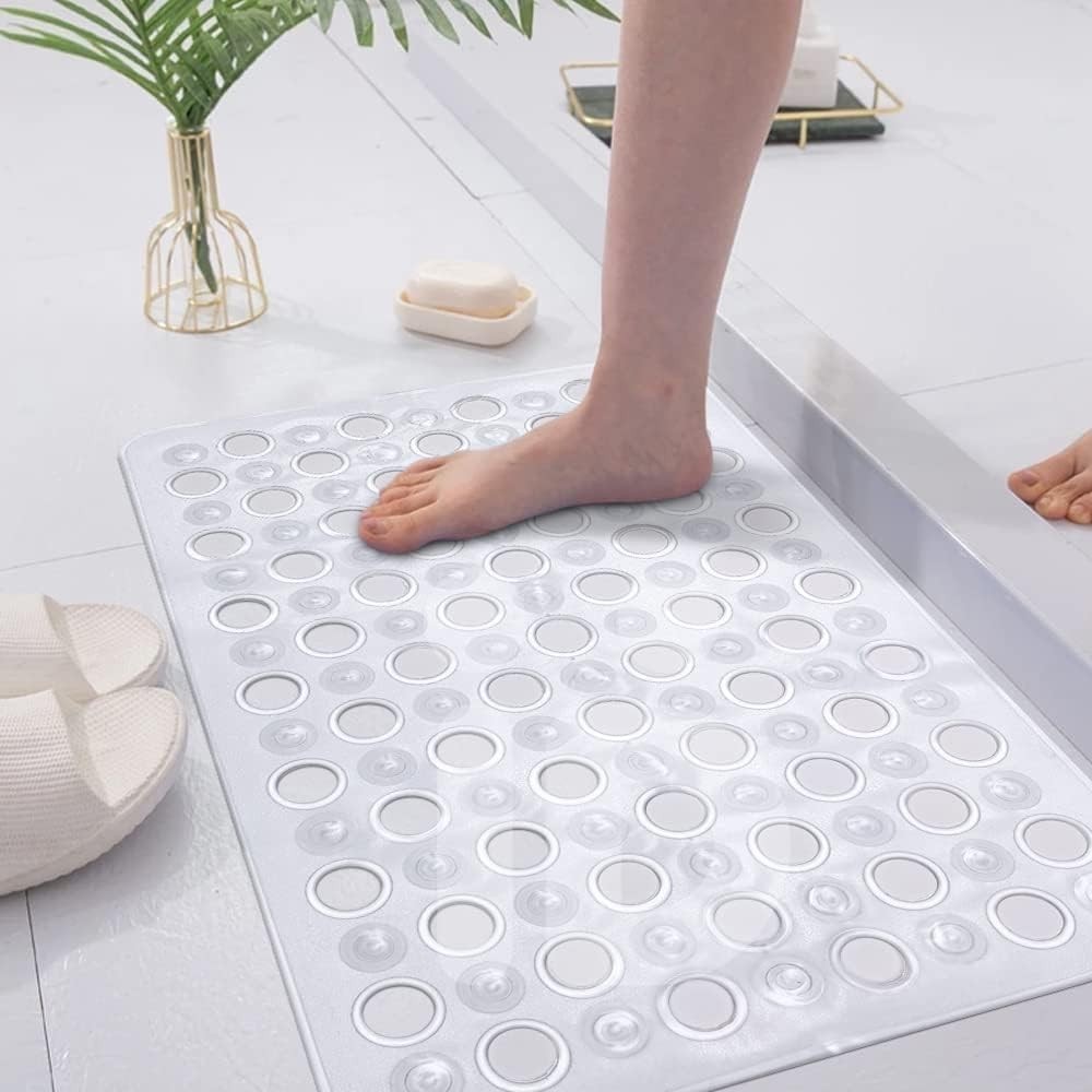 Tapete de Banheiro Box Antiderrapante com Ventosas - Segurança e Conforto em PVC Antimofo