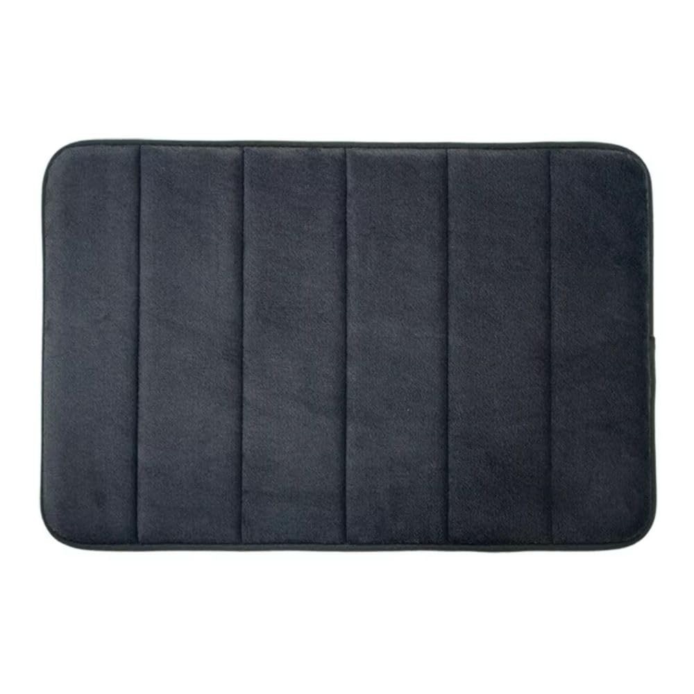 Tapete Antiderrapante Soft Cinza - Macio, Absorvente e Lavável para Banheiro e Lavabo