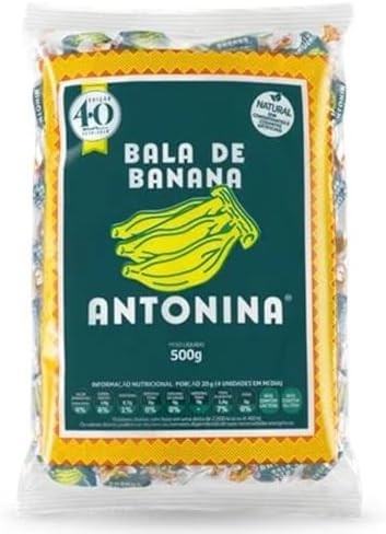 Bala De Banana Natural Sem Conservantes 500g - Antonina