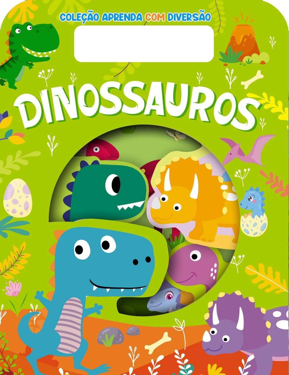 Livro Aprenda com Diversão Dinossauros: Alfabetização Divertida para Crianças
