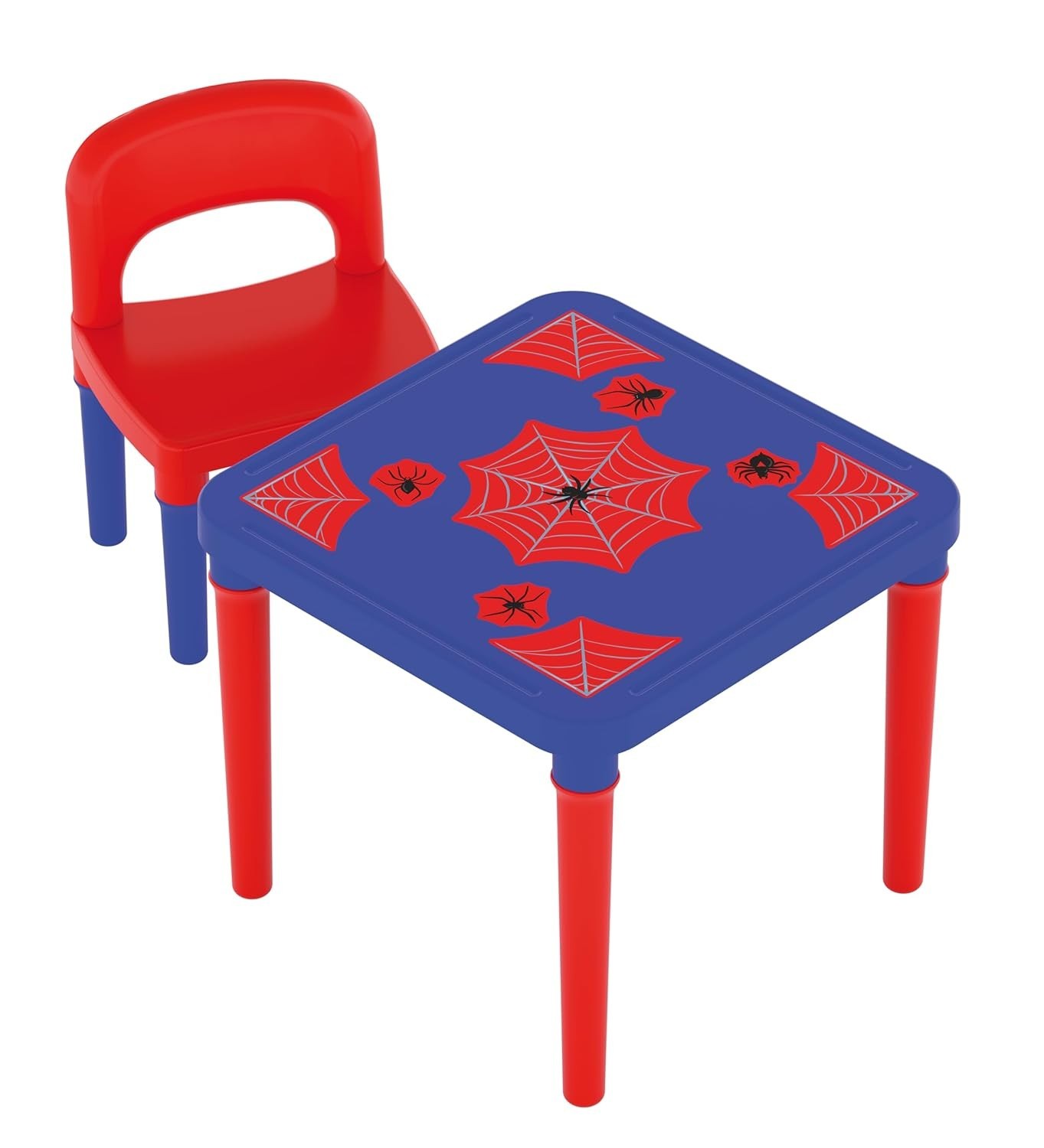 Conjunto Mesa e Cadeira Infantil Aranha Azul - Estímulo à Criatividade e Aprendizado