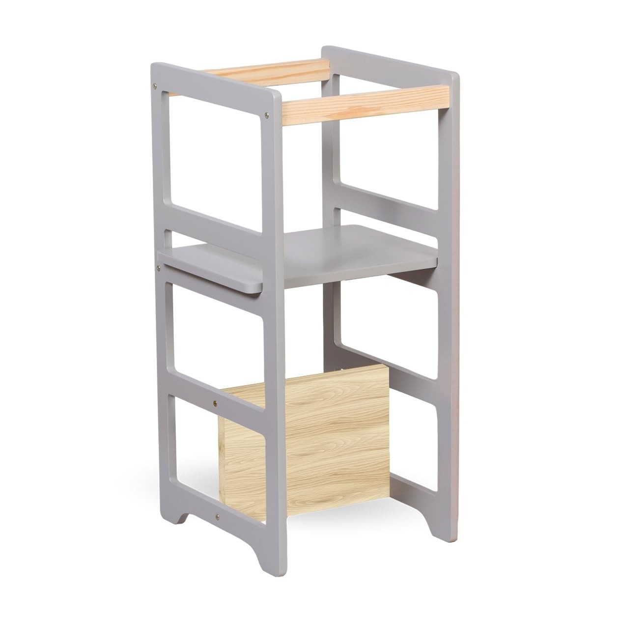 Torre de Aprendizagem Montessoriana com Altura Regulável - Estímulo e Segurança para Crianças