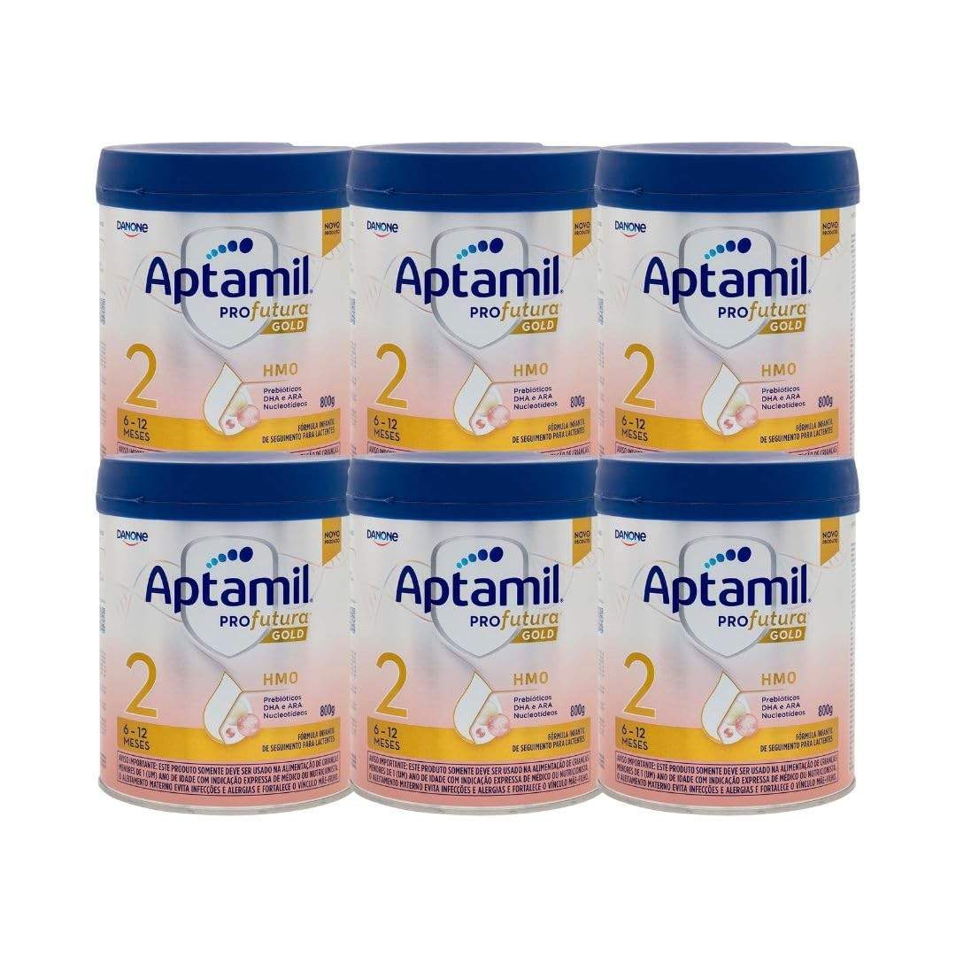 Aptamil Profutura Gold 2 800g - Kit com 6 Latas | Nutrição Premium para Bebês de 6 a 12 Meses