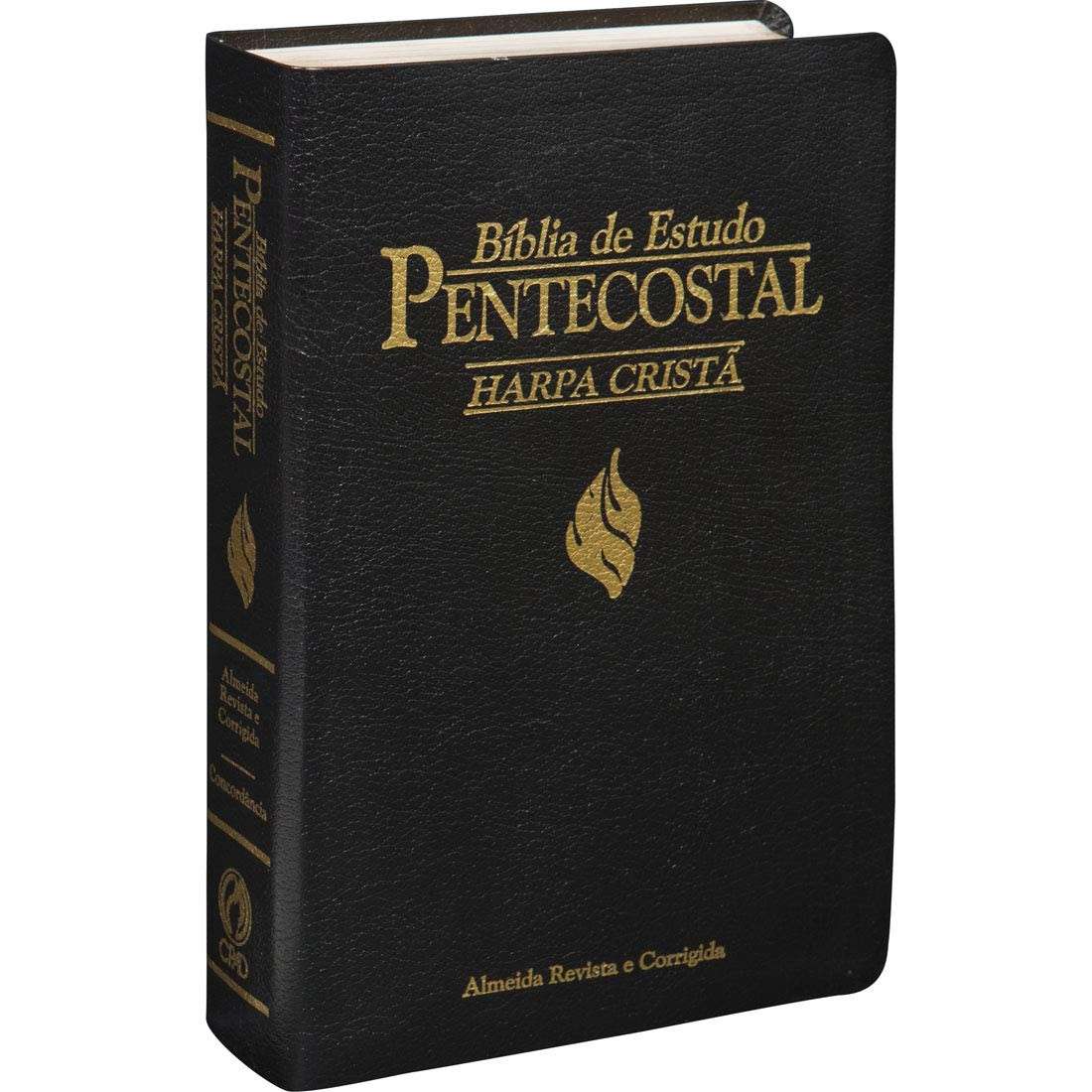 Bíblia de Estudo Pentecostal com Harpa - Couro Preto ARC: Aprofunde Sua Fé