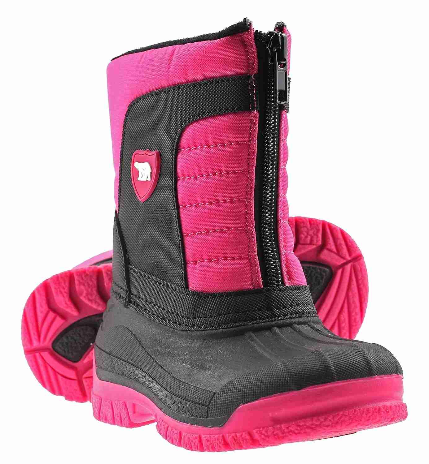 ArcticShield Botas de Neve Infantis Impermeáveis Aquecidas Confortáveis Duráveis Fácil de Calçar e Descalçar Inverno (Bebê/Criança Pequena/Criança Grande), rosa, 12 Little Kid