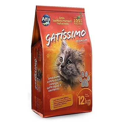 Areia Higiênica Gatissimo 12kg: Natural, Prática e Sem Odores