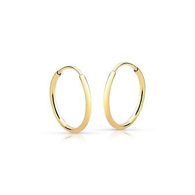 Argola Feminina Ouro 18k 1mm – Elegância Leve e Versátil