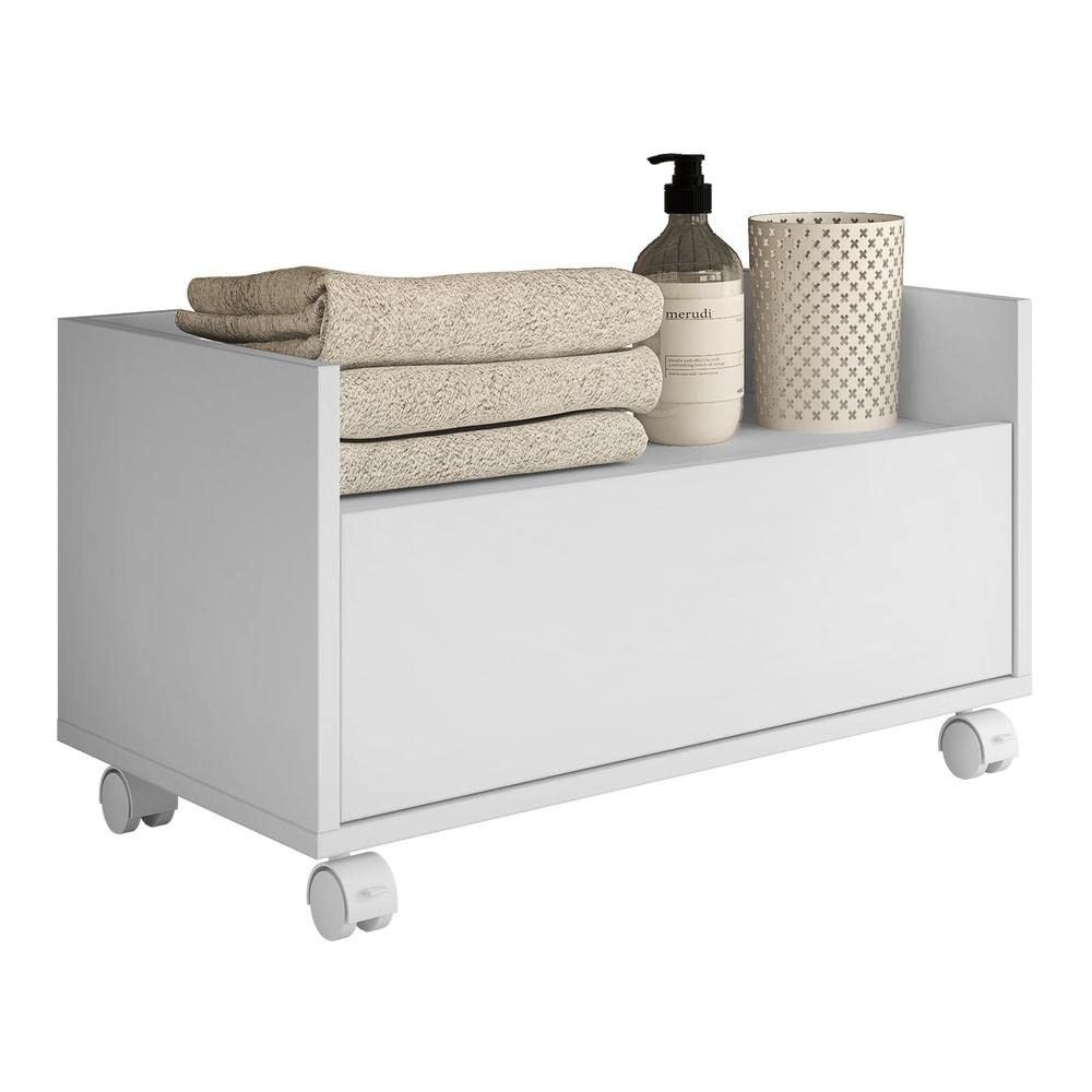 Gabinete Armário de Banheiro 60cm com Rodízios - Design Moderno e Funcionalidade