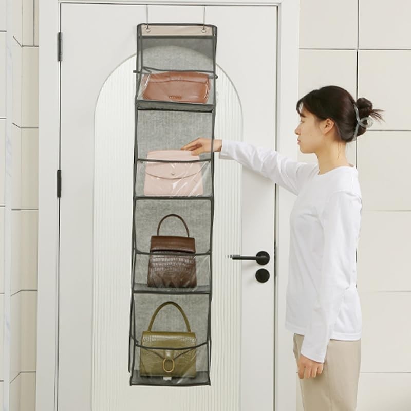 Organizador de Porta com 4 Prateleiras e 4 Bolsos - Ideal para Bebês, Brinquedos e Armários