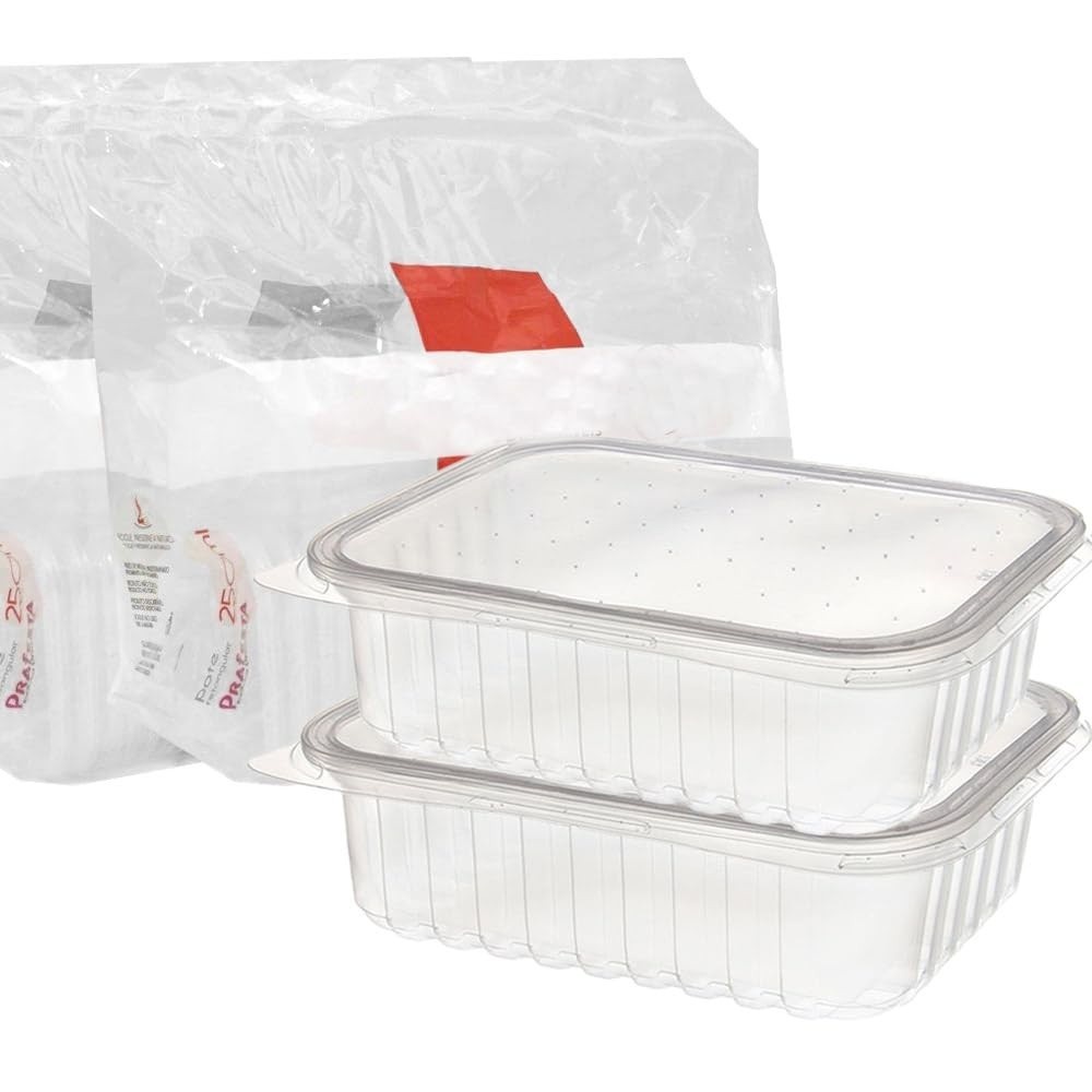 48 Potes Plástico Descartável Transparente - Ideal para Doces, Marmitas Fit e Armazenamento