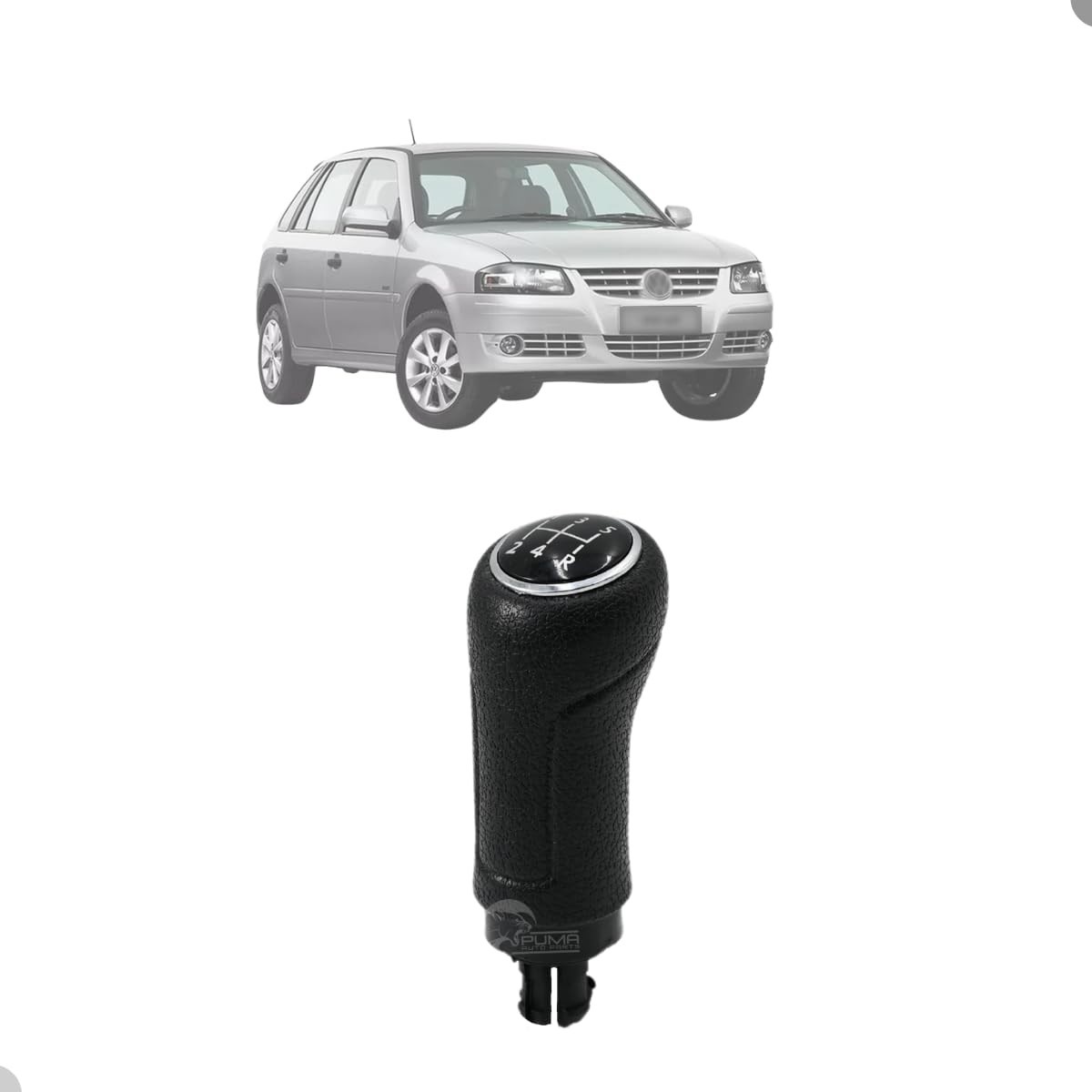 Manopla Bola de Câmbio Gol G4 2006-2008 Ré Trás Aro Cromado - Upgrade Premium
