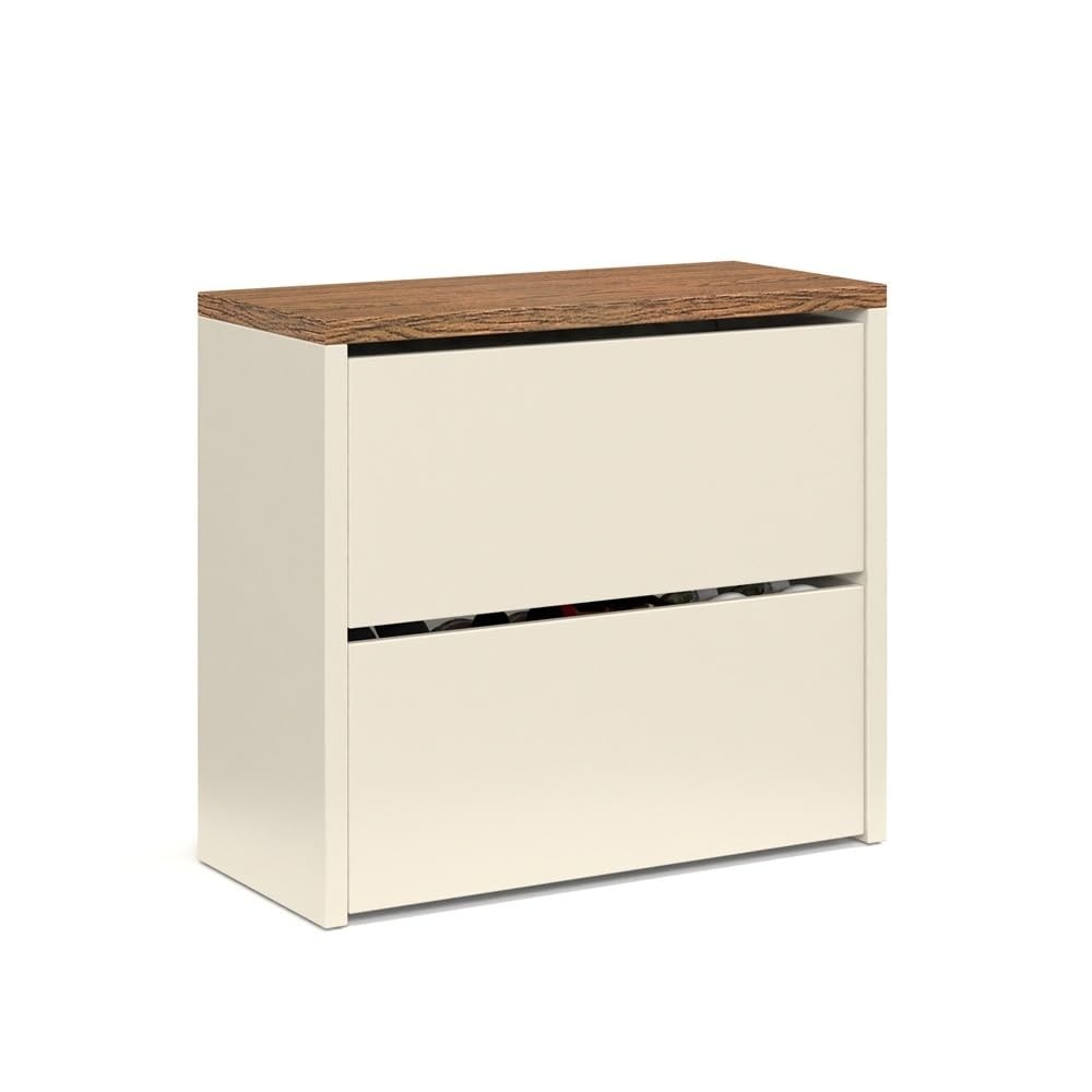 Sapateira Articulada Safira 2 Portas Basculantes Mell - Organize com Estilo (Off White/Freijó)