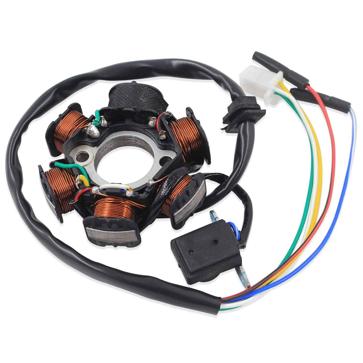 Bobina de Ignição 6 Polos para Motores GY6 (49cc a 180cc) - Potencialize sua Moto, ATV, Moped e Kart!