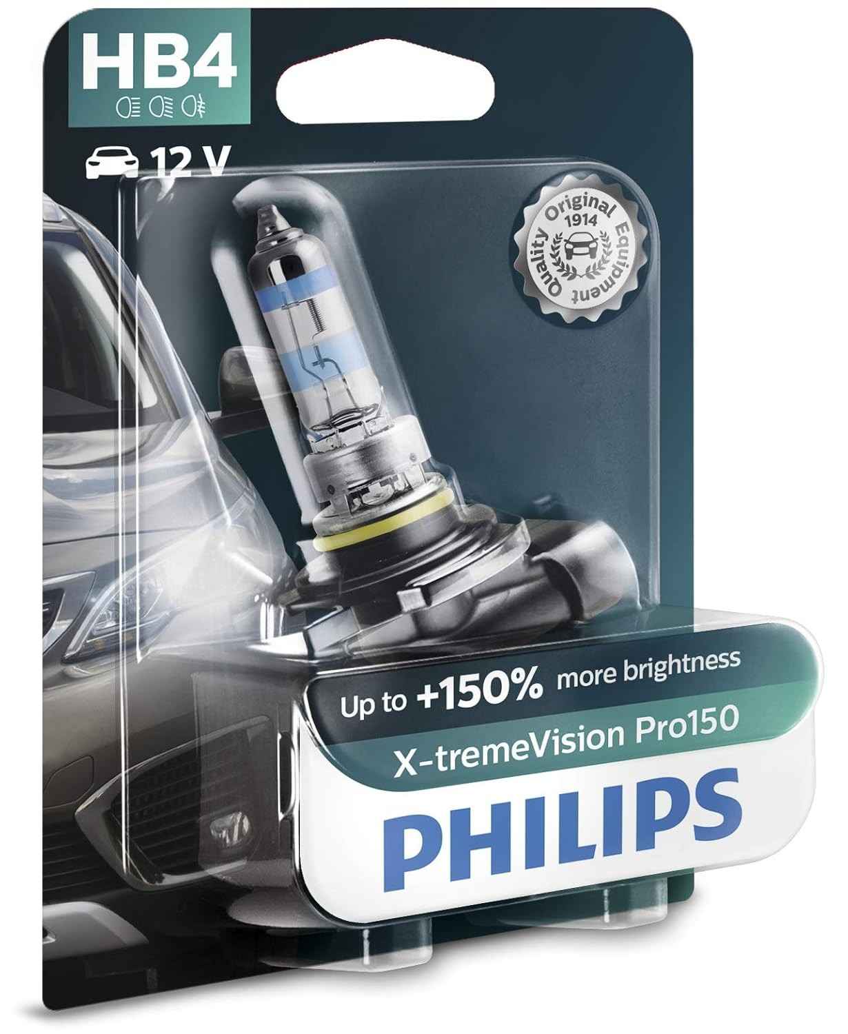 Ilumine Seu Caminho: Lâmpada Halógena Philips X-tremeVision Pro150 HB4 para Performance Automotiva