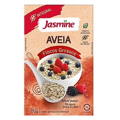 Aveia Jasmine: Mais Fibras e Saúde em 170g
