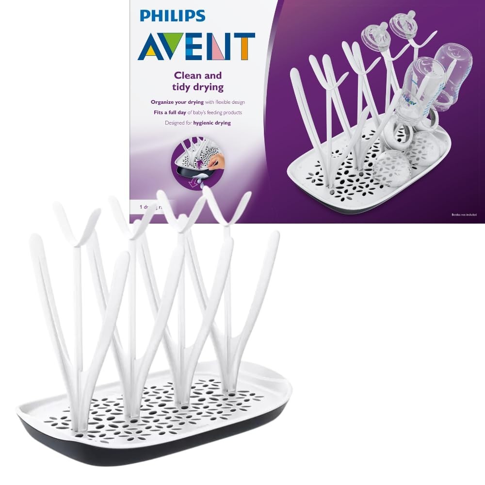 Escorredor de Mamadeiras Philips AVENT SCF149/00 – Branco | Secagem Eficiente e Espaço Otimizado