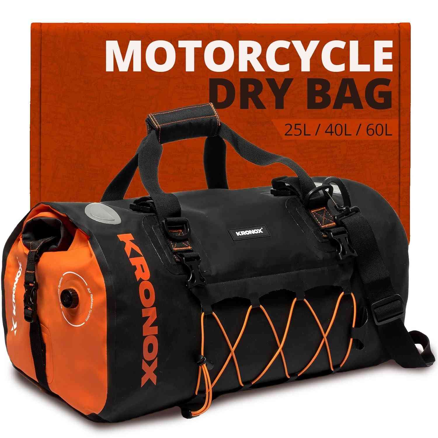 Bolsa Esportiva Impermeável KRONOX 60L: Aventura e Segurança para Sua Moto