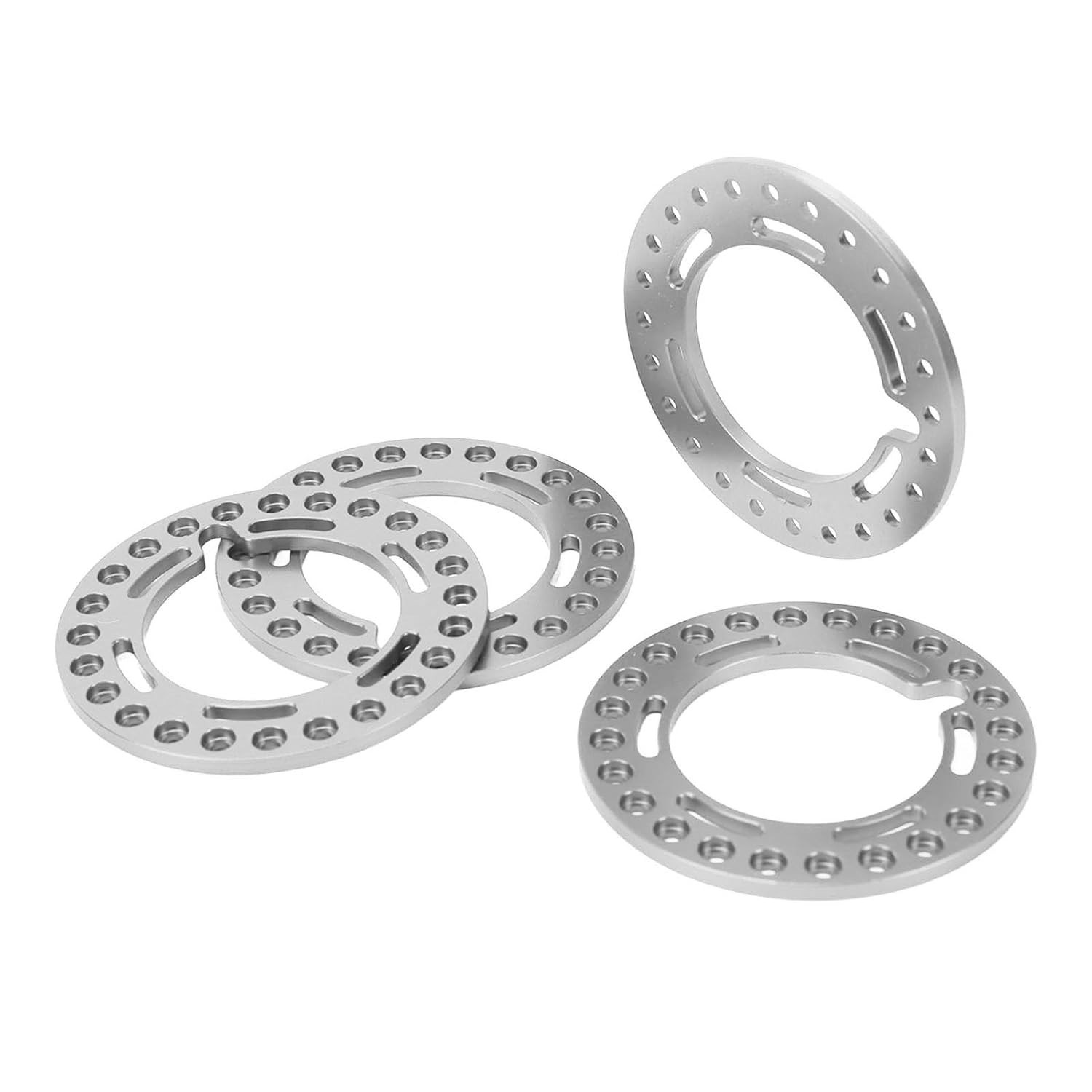 Domary Liga de Alumínio CNC 4pcs Aro de Trava para SCX10 Axial 90046 1/10 - Prata