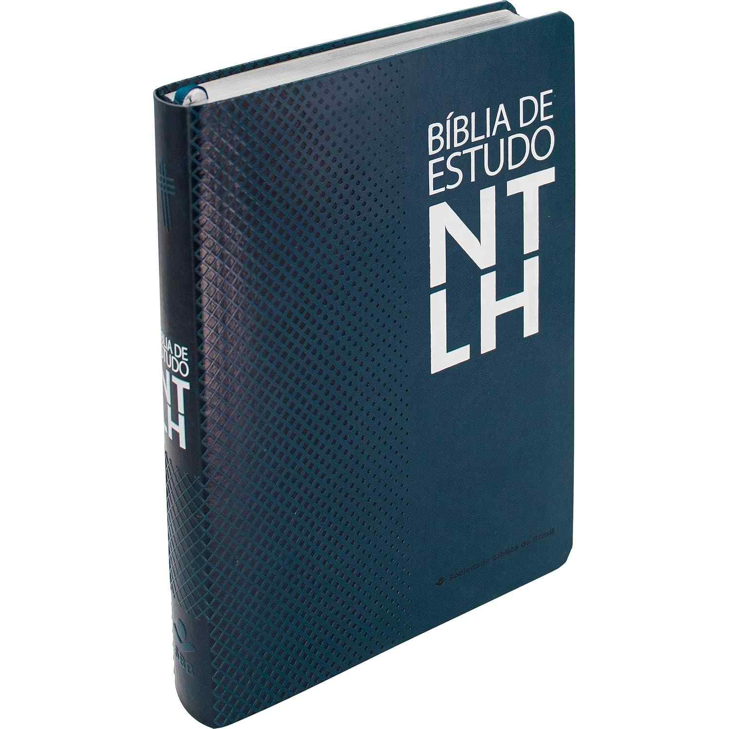 Bíblia de Estudo NTLH Azul Couro Sintético - Nova Tradução na Linguagem de Hoje | SBB