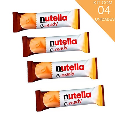 B Ready Nutella: Kit com 4 Delícias de 22g 🍫