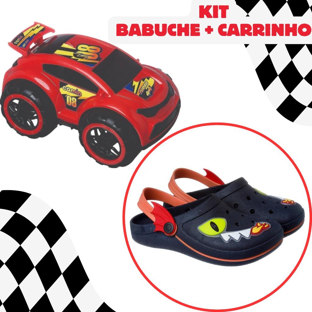 Babuche Infantil + Carrinho Dragão: Conforto e Aventura!