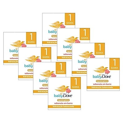 Baby Dove: Kit 8 Sabonetes Hidratantes para Bebê