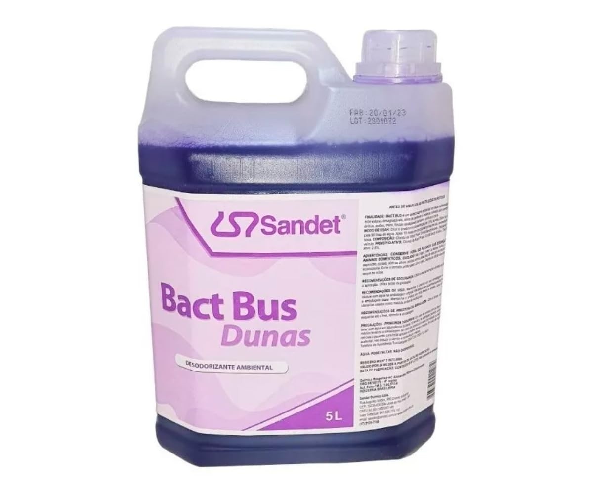 Bact Bus Dunas Bactericida para Banheiro Químico 5L - Potente Desinfetante para Banheiros Químicos e Sanitários